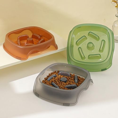 Cuenco cuadrado para gatos de comer lento que previene reflujo 5