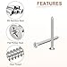 DTGN 50Pcs #12x2-1/2 Flat Head Wood Screws, 304 Stainless Steel Phillips Self Tapping Screws - Good for Woodworking, Furniture - Silver
