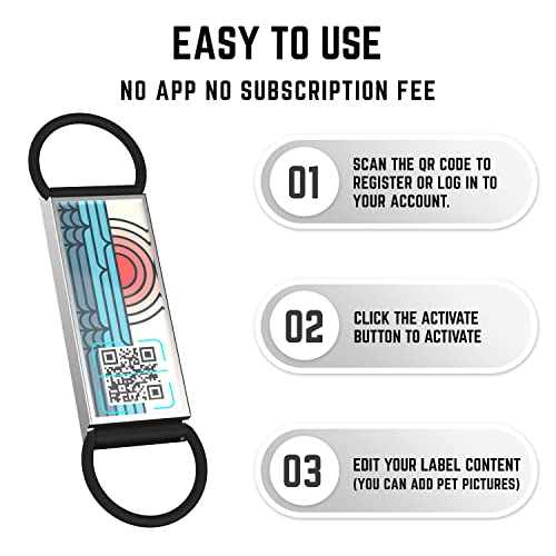 Kekid Qr Code Dog Tag,Silent Dog Tags Personalized For Pets, Slide On Dog Tag,Custom Dog Name Id Tags Personalized Noiseless Dog And Cat Tags N -Free Online Pet Page Prevent Lost/Modifiable #TOP2