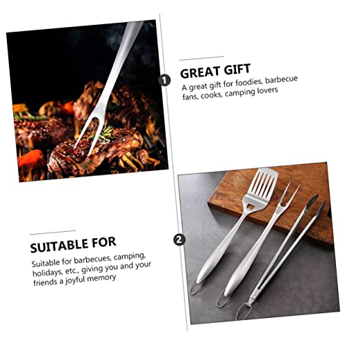 Kit de herramientas para parrilla de acero inoxidable GALPADA 3 piezas miniatura 5