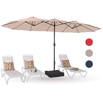 big outdoor umbrella with stand