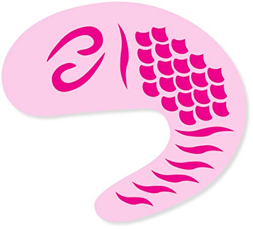 Mermaid Scales Eye Face Painting Stencil 9cm x 8cm Washable and Reusable