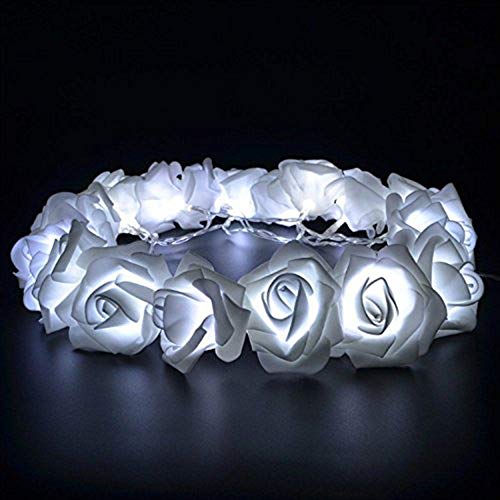 ligangamイルミネーションLED ライトストリングライト 20球 2m バラ電飾 雰囲気作り 屋内屋外 ホームパーティー/バー/レストラン/祝日/結婚式/パーティデコレーション/庭園/ガーデン 装飾 クリスマス電池必要(2m-20, ホワイト)