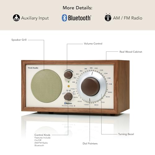 Image of Tivoli Audio Model One Bluetooth AM /FM Radio in Black Ash /Silver