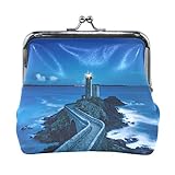 Es hat ein Hauptfach. LIANCHENYI Lighthouse Münzgeldbörse Mini Geldbörse für Damen Mädchen Damen