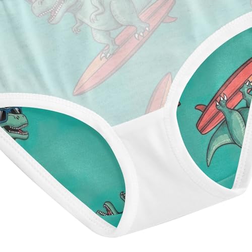 Toddler Girl Panties, Cool Dinosaurs Green Girls Underwear Cotton, 2T–8 Years4
