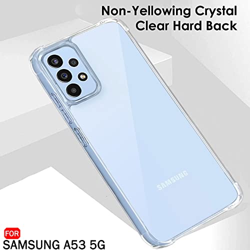 Image of TheGiftKart Crystal Clear Back Cover Case for Samsung Galaxy A53 5G | Shock Proof 360 Protection | Hard Clear Back Cover Case for Samsung Galaxy A53 5G (PC & TPU, Transparent Bumper)