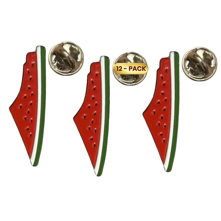 Demmi FalestiniMetal Palestine Watermelon Flag Lapel Pins – Patriotic Palestinian Badge Pins