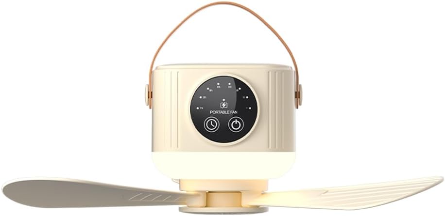 USB Power Remote Ceiling Fan with Adjustable Speeds and Night Light for Campsites Bedrooms and Camping Tent Canopys