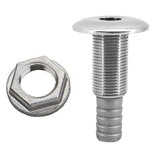 Thru-hull barbelé en acier inoxydable durable pour évacuation fluide - 4