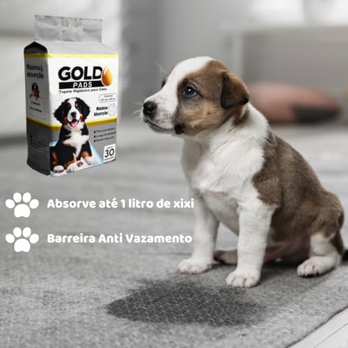 Tapete Higiênico para cachorro Goldpads Premium 60x60 cm - 30 Unidades