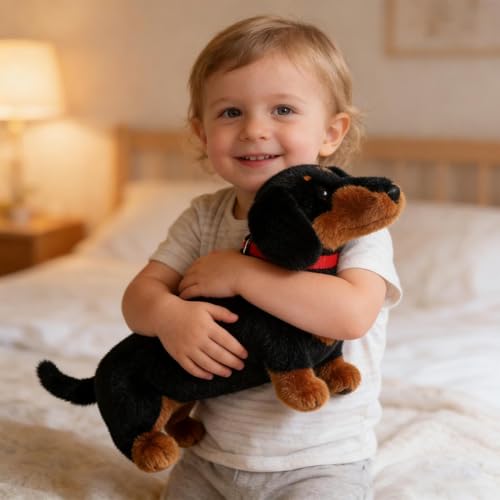 Peluche teckel cadeau anniversaire idéal pour petits et grands