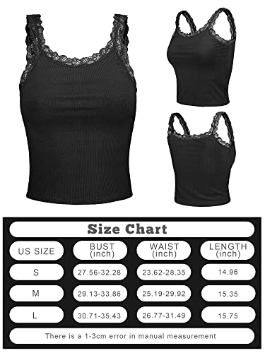 Image of 4 Pack Camisole for Women Lace Tank Tops Cami Soft Comfy Tank Cami Undershirt Lace Straps Top for Girl Women