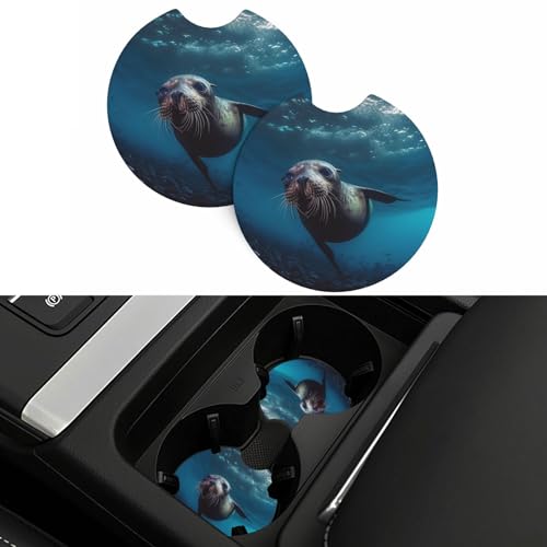 Portavasos para carro neopreno negro, 2 unidades miniatura 5