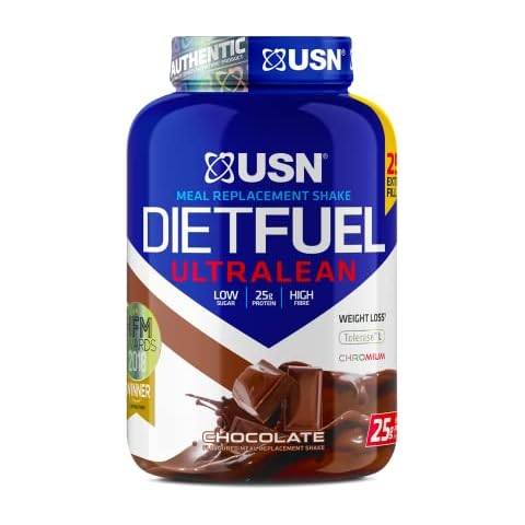 USN Diet Fuel UltraLean Chocolate 2.5KG: Meal Replacement Shake, Diet Protein Powders for Weight Control and Lean Muscle Development Cover