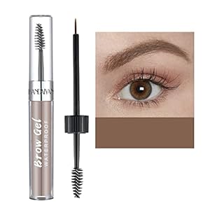 Liquid Eyebrow Dyeing Cream Waterproof Eye Brow Enhancer Liquid Double Head With Eyebrow Brush Eyebrow Tint Semi-Lasting Natural Beauty Makeup(Neutral Medium Brown)