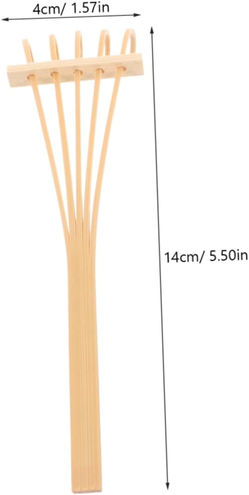 6pcs Mini Sandbox Rakes Set Xmas Wood Zen Garden Tools image 2