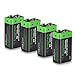9V Lithium Battery, Enegitech 4 Pack 1200mAh Non-Rechargeable Li-ion Battery for Smoke Detector Fire Alarm Multimeter