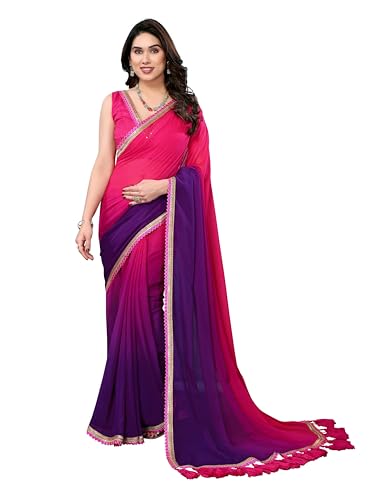 MAHEK Saree Indian New Bollywood Georgette Pedding Sarees for Women