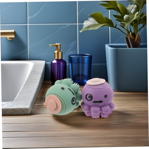Cepillo de baño para mascotas ergonómico para bañar perros sin tirones de pelo 6
