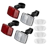 PSLER Kit de 8 reflectores para Bicicleta Conducir de Noche, Luces de Seguridad Delanteras y traseras para Bicicleta,...