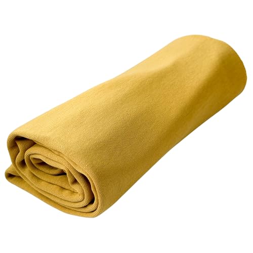 Hoppediz Premium Pucktuch aus Bio-Baumwolle - Vielseitige Kuscheldecke & Babydecke, Ideal als Schmusetuch, Erstlingsdecke & Schnuffeltuch, curry