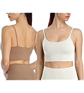 UUE Sport BH Damen Mit Polster - Longline Yoga Top Mit Abnehmbaren Cups