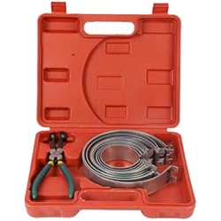 LUTIFIX Piston Ring Compressor Tool, 14 Pcs Piston Rings & 1 Adjustable Installer Pliers for Repairing Car Truck Racing Automotive Engine (62-145mm/2.4-5.7inch), Carrying Box