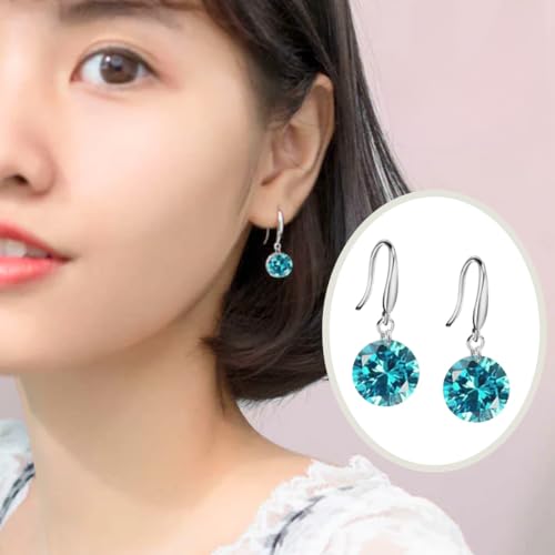 Image of Nilu's Collection Enchanting Light Weight Cubic Zircon Crystal Drop Earrings for Women and Girls, for Daily Use, Office Use