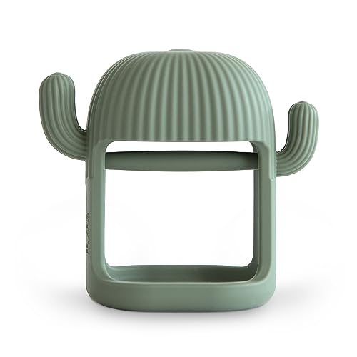 Image of mushie Silicone Baby No-Drop Cactus Teether Toy