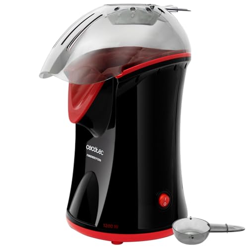Cecotec Máquina de Hacer Palomitas por Convección Fun&Taste Pop Corn. Palomitero de 1200W, Sistema desmontable, Incluye Cuchara dosificadora, Protección contra Sobrecalentamiento