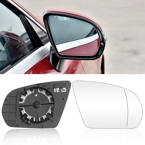 Altsbaos 1PCS Ersatzspiegel Rechts Kompatibel mit mercedes-benz C Klasse W205 S205 C205 A205 Spiegelglas Beheizbar E Klasse W213 S213 /S Klasse V222 W222 X222 C217 A217/GLC X253