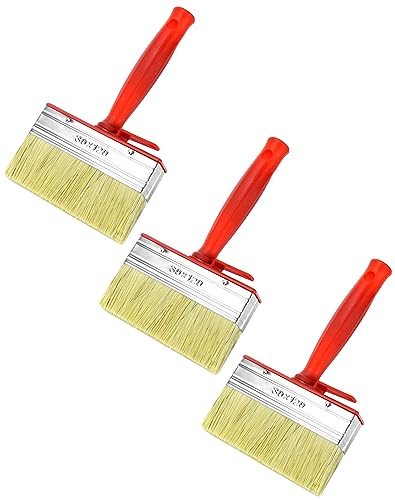 QWORK® 3 Stück Pinselset, Wandpinsel, 30 x 120 mm, ideal für Maler- und Wartungsarbeiten im Freien
