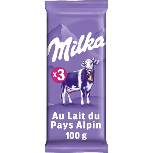 Tablette De Lait Milka Les 3 Tablettes De 100 G
