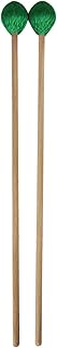 2 accesorios de instrumentos musicales de percusión de marimba, 1 par de baquetas de lana para principiantes, mango de madera