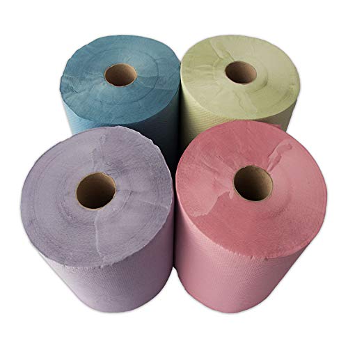 Saten Selbstschneidende Spule, geprägtes Recyclingpapier, 180 m, 6 Stück, Rosa