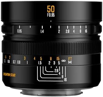 Brightin Star 50mm F0.95 f/0.95 APS-C Mirrorless Camera Lens for ...