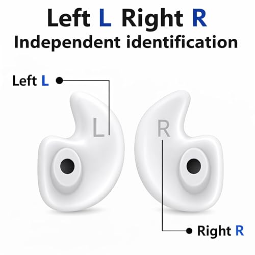 Image of James HealthPlus 1 Pair Waterproof Silicone Earplugs Soft Texture Ear Plugs for Water Sports Swimming Accessories with Storage Box (White)