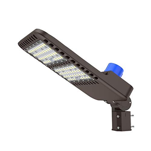 LED Parking Lot Light 200W, Commercial Street LED shoebox Light Dusk to Dawn, 5000K Led Street Light Waterproof Parking Area Lights Adjustable Slip Fitter [600W HID/HPS Replacement]