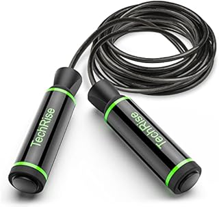 TechRise Skipping Rope, Speed Jumping Rope with Soft Memory Foam Handle, Tangle Free, Light-weighted, Adjustable Length for Exercises, Fitness Workout, Fat Burning and Boxing