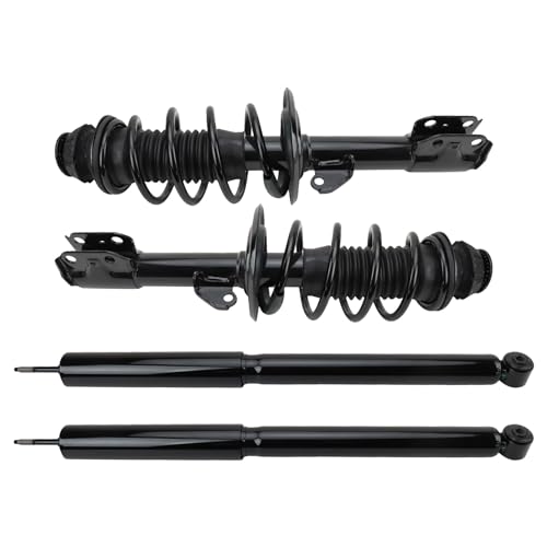 Image of TRQ Front and Rear Complete Strut Assembly & Shock Absorber Kit Complete Strut & Coil Spring Assembly Compatible with 2011-2014 Scion xD