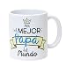 Mopec Taza Cerámica para el Mejor Papá, Porcelana, Blanco, 1 Unidad (Paquete de 1)