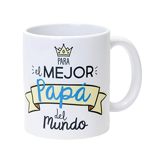 Mopec Taza Cerámica para el Mejor Papá, Porcelana, Blanco, 1 Unidad (Paquete de 1)