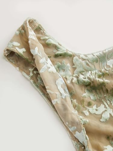 CIDER Womens Dresses Floral Dress Sleeveless Scoop Neck Ruched Midi Dress4