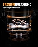 SHARDOR Coffee Grinder Burr Electric, 25 Precise Grind Setting, 40-Second Adjustable Timer, Chamber Cleaning Button, Designed for Espresso, Drip Coffee, and French Press, Black - Image 2