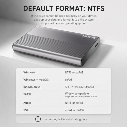 Image of 500GB External Hard Drive HDD, USB 3.0 Portable Expansion Storage