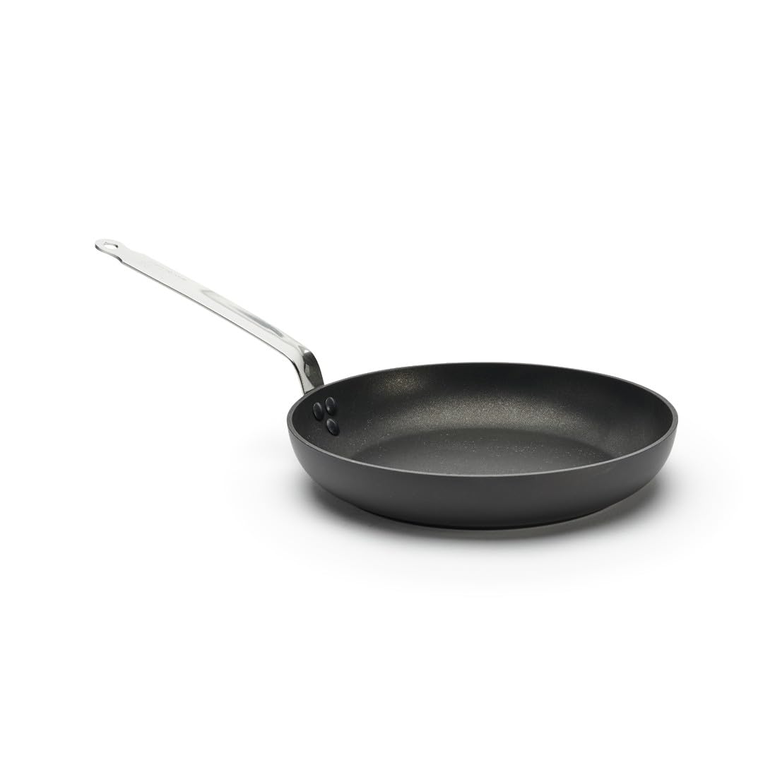 De Buyer - CHOC RESTO INDUCTION Aluminium Round Frying Pan - Diameter 28 cm - Black