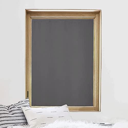 NICETOWN Temporary Portable Blinds Blackout Curtain Shade Adjustable Size with Suction Cups Provide Sleepy Environment for Baby, Kid, Day Sleeper or Travel Used, 51" Width x 78" Length, 1 Panel, Grey