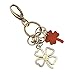 Produktbild bigboba Retro weben Legierung Schlüsselanhänger Lucky Four Leaf Clover geformte Schlüsselanhänger Anhänger Collection Geschenk Schlüsselanhänger Handtasche KFZ-Dekoration 14 cm