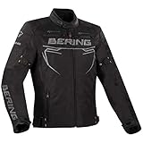 BERING vous propose son blouson textile moto le GRIVUS : Matière : En Fibre tech 900D dont le tissage offre une haute résistance à l'abrasion et aux déchirements Renforts en Armex, fibres polyester hautement résistantes Doublure : Doublure fixe Mesh contrecollée à la membrane Membrane BWTECH Super étanche et respirante Doublure thermique ouatiné 120g et Alu SHELLTECH Super amovible